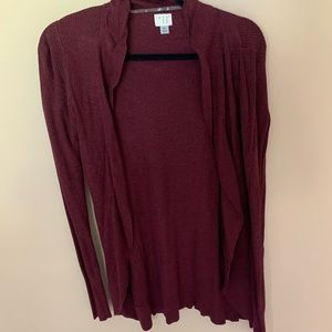Burgundy A New Day Cocoon Cardigan Sweater